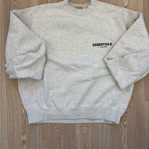 Essentials Light Gray Women's Crewneck Sweater